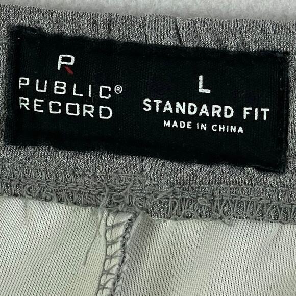 Public Record Men’s Standard Fit Cargo Style Joggers Large Gray GUC💗 - Picture 2 of 10